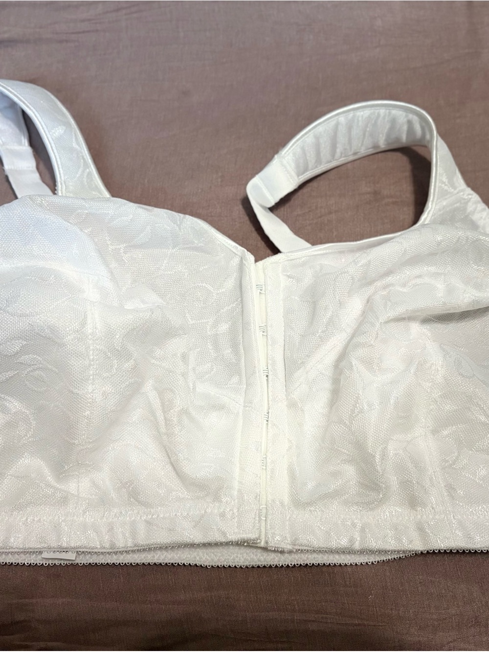 Playtex White Front-Close Longline Bra